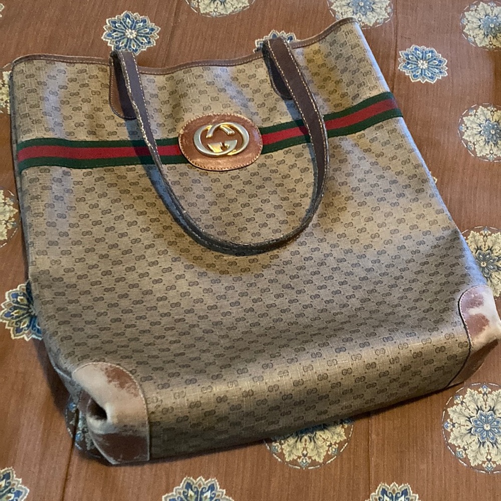 Final Sale! Gucci Sherry Line Large Vintage Tote Bag